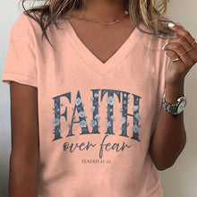 Load image into Gallery viewer, Isaiah 41:10 Faith Over Fear Premium V-Neck Shirt
