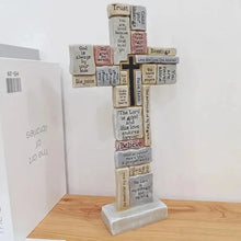 Load image into Gallery viewer, Stacked Stone Cross Blessed Home Decor
