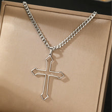 Load image into Gallery viewer, 18K Gold Plated Large Cross Chain Necklace
