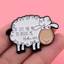 Load image into Gallery viewer, Chosen Sheep Matthew 18:12 Enamel Lapel Pin
