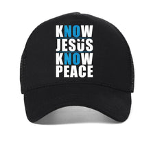 Load image into Gallery viewer, Know Jesus Know Peace Trucker Snapback
