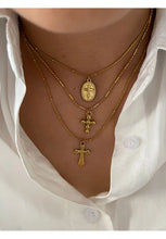 Load image into Gallery viewer, 18K Gold Plated Cross Necklace Set
