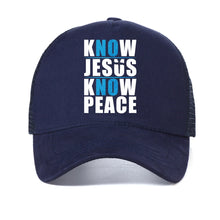 Load image into Gallery viewer, Know Jesus Know Peace Trucker Snapback
