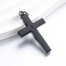 Load image into Gallery viewer, Lord&#39;s Prayer Inscribed Stainless Steel Cross
