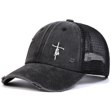 Load image into Gallery viewer, Faith Washed Denim Cap
