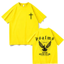 Load image into Gallery viewer, Psalms XXIII Faith Over Fear Cotton Tshirt
