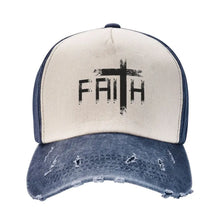 Load image into Gallery viewer, Faith Washed Denim Cap
