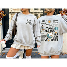 Load image into Gallery viewer, Your Way's Better Collegiate Proverbs 16:9 Sweatshirt
