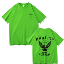 Load image into Gallery viewer, Psalms XXIII Faith Over Fear Cotton Tshirt
