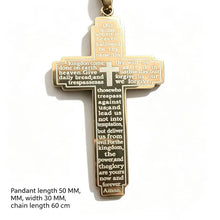 Load image into Gallery viewer, Lord's Prayer Engraved Stainless Steel Cross Chain
