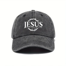 Load image into Gallery viewer, Jesus Crown Way, Truth, Life Adjustable Dad Cap
