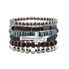 Load image into Gallery viewer, Bold Cross Bracelet Set
