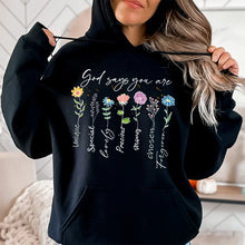 Load image into Gallery viewer, God Says You Are Chosen Light Fleece Hoodie
