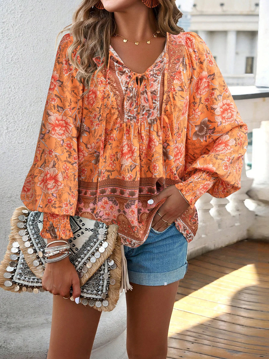Daisy's Morning Prairie Ruffle Sleeve Top
