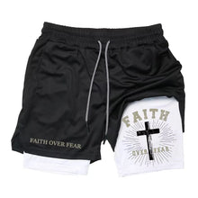 Load image into Gallery viewer, Faith Over Fear Athletic Cross Combo Shorts
