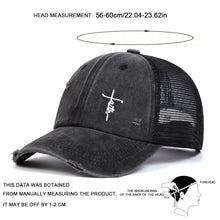 Load image into Gallery viewer, Faith Washed Denim Cap
