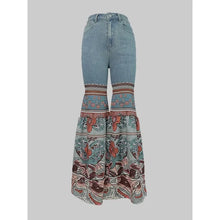 Load image into Gallery viewer, Chosen Blossom Fashion Flare Denim Jeans
