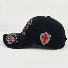 Load image into Gallery viewer, Army Of God Brotherhood of Knights Washed Denim Adjustable Dad Cap

