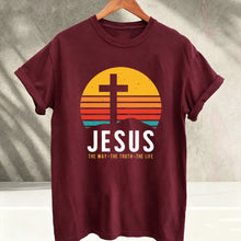 Load image into Gallery viewer, Way, Truth, Life Daily Crucifixion Cotton Tshirt
