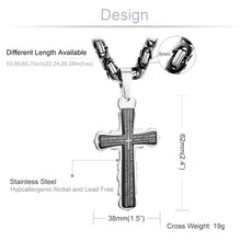 Load image into Gallery viewer, Padre Nuestro 100% Stainless Steel Cross Chain
