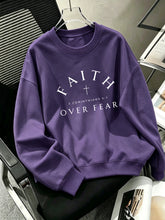 Load image into Gallery viewer, Faith Over Fear Light Fleece Cotton Sweatshirt
