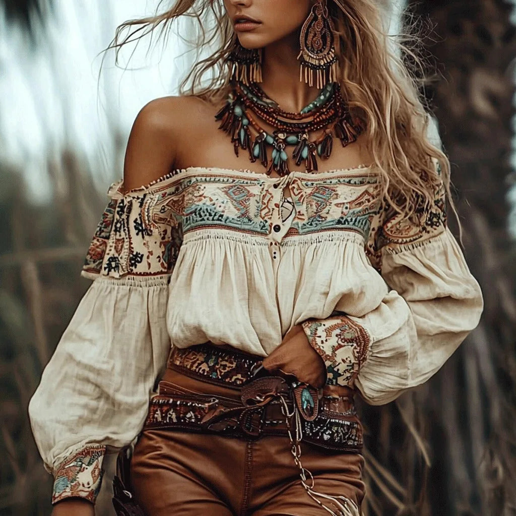 Bohemian Rodeo Blouse Top