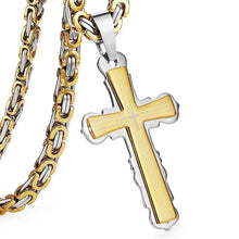 Load image into Gallery viewer, Padre Nuestro 100% Stainless Steel Cross Chain
