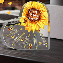 Load image into Gallery viewer, God Says Sunflower Desk Decor
