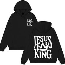 Load image into Gallery viewer, Jesus Is King Light Fleece Hoodie

