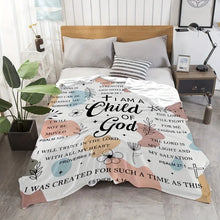 Load image into Gallery viewer, Child Of God Comfort Plush Throw Blanket
