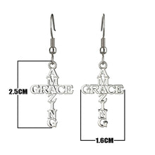 Load image into Gallery viewer, Amazing Grace Cross Stainless Steel Earrings
