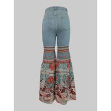 Load image into Gallery viewer, Chosen Blossom Fashion Flare Denim Jeans
