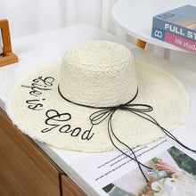 Load image into Gallery viewer, Chosen Blessed Life is Good Straw Sun Hat
