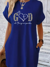 Load image into Gallery viewer, All Things Casual Blessed Dress With Pockets
