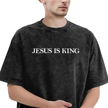 Load image into Gallery viewer, Jesus Is King Washed Cotton Tshirt
