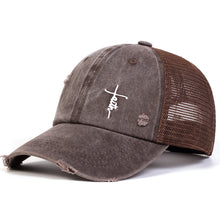 Load image into Gallery viewer, Faith Washed Denim Cap
