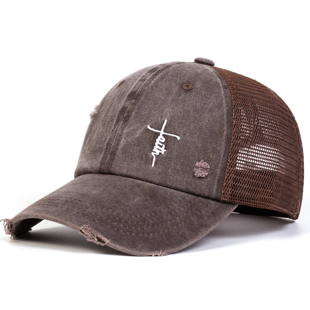 Faith Washed Denim Cap