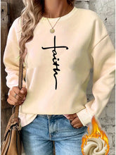 Load image into Gallery viewer, Fleece-Lined Faith Fashion Pullover
