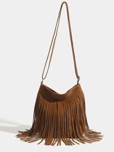 Load image into Gallery viewer, Rodeo Remnant Suede Cowgirl Tassel Purse
