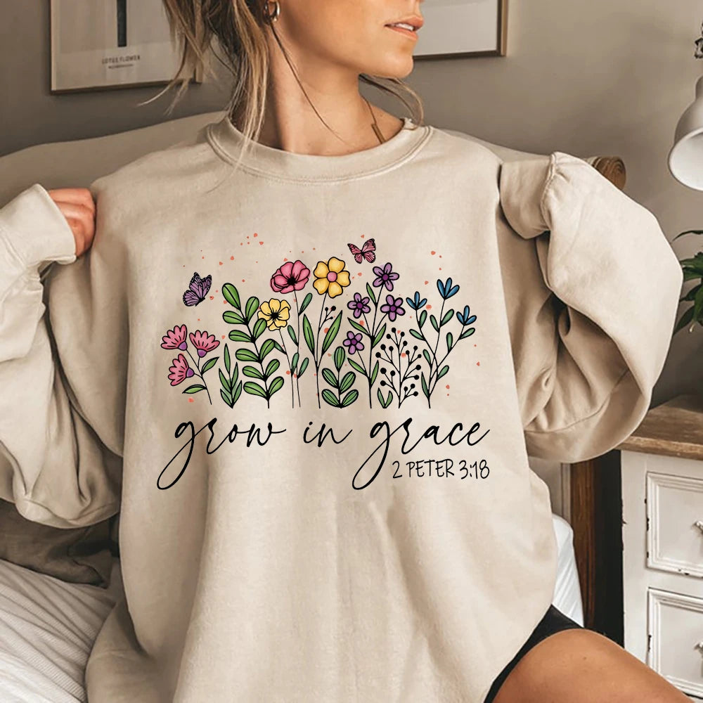 Grace Garden 2 Peter 3:18 Sweatshirt