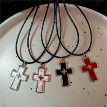 Load image into Gallery viewer, Braided Leather Cross Necklace
