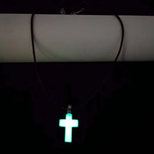 Load image into Gallery viewer, Light Of The Cross Glow-In-The-Dark Braided Rope Necklace
