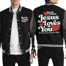 Load image into Gallery viewer, Good News Varsity Jacket
