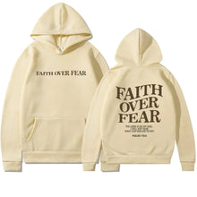 Load image into Gallery viewer, Psalms 118 Faith Over Fear Conqueror Cotton Hoodie
