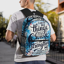 Load image into Gallery viewer, Philippians 4:13 Strength In Christ Backpack

