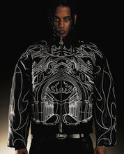 Load image into Gallery viewer, Heavenly Bodies Chosen Holy Spirit Faux Leather Jacket
