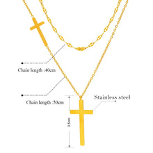 Load image into Gallery viewer, Three Cross Stainless Steel Necklace
