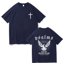 Load image into Gallery viewer, Psalms XXIII Faith Over Fear Cotton Tshirt
