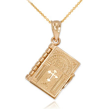 Load image into Gallery viewer, 18K Gold Plated Holy Bible Lord's Prayer Necklace
