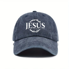 Load image into Gallery viewer, Jesus Crown Way, Truth, Life Adjustable Dad Cap
